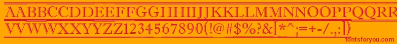 Antiqu2 Font – Red Fonts on Orange Background