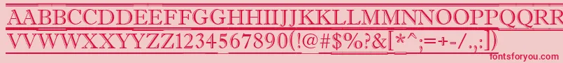 Antiqu2 Font – Red Fonts on Pink Background