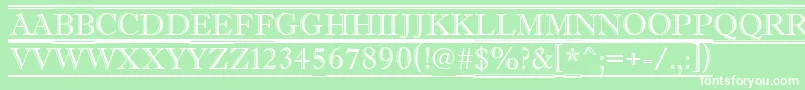 Antiqu2 Font – White Fonts on Green Background