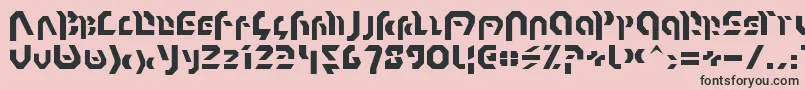 Omnicron-Schriftart – Schwarze Schriften auf rosa Hintergrund