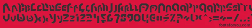 Omnicron-Schriftart – Schwarze Schriften auf rotem Hintergrund