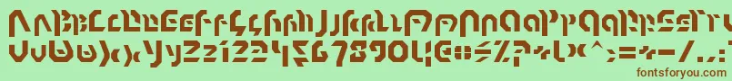 Omnicron Font – Brown Fonts on Green Background