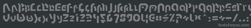 フォントOmnicron – 黒い背景に灰色の文字