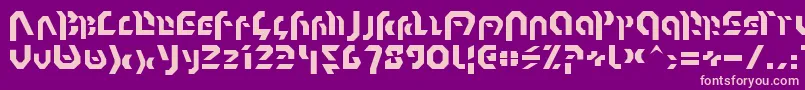 Omnicron Font – Pink Fonts on Purple Background