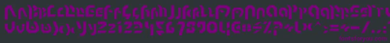 Шрифт Omnicron – фиолетовые шрифты на чёрном фоне