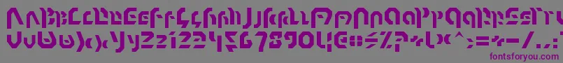 Czcionka Omnicron – fioletowe czcionki na szarym tle