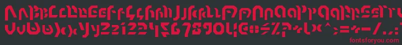Omnicron Font – Red Fonts on Black Background