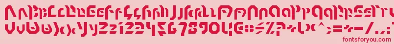 Omnicron Font – Red Fonts on Pink Background