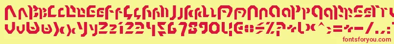 Omnicron Font – Red Fonts on Yellow Background