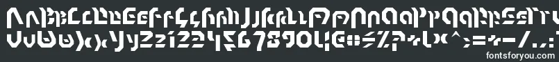 Omnicron-fontti – valkoiset fontit mustalla taustalla