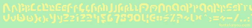 Omnicron Font – Yellow Fonts on Green Background