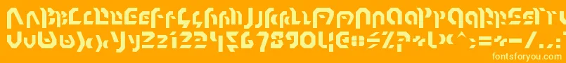 Omnicron Font – Yellow Fonts on Orange Background
