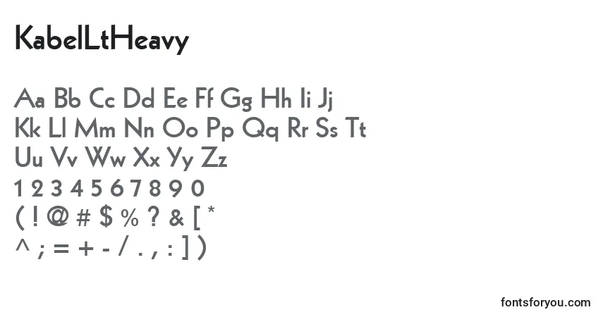 Schriftart KabelLtHeavy – Alphabet, Zahlen, spezielle Symbole