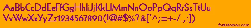 KabelLtHeavy Font – Purple Fonts on Orange Background