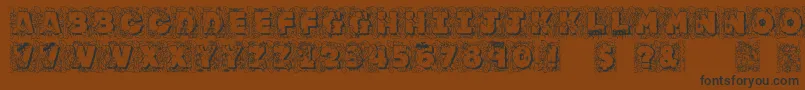 Jfjunroc Font – Black Fonts on Brown Background