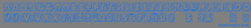 Jfjunroc Font – Blue Fonts on Gray Background
