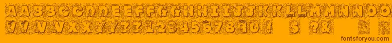 Jfjunroc Font – Brown Fonts on Orange Background