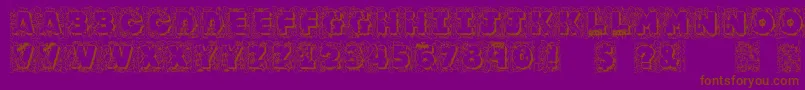 Jfjunroc Font – Brown Fonts on Purple Background