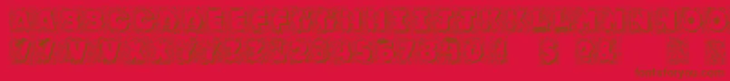 Jfjunroc Font – Brown Fonts on Red Background
