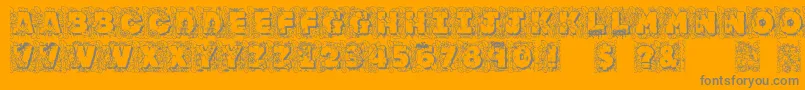 Jfjunroc Font – Gray Fonts on Orange Background