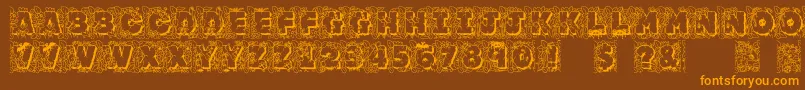 Jfjunroc Font – Orange Fonts on Brown Background