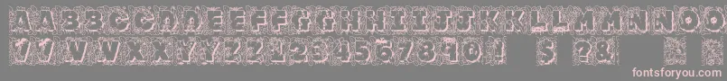 Jfjunroc Font – Pink Fonts on Gray Background