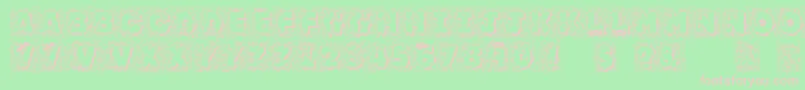 Jfjunroc Font – Pink Fonts on Green Background