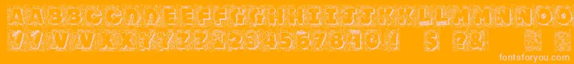 Jfjunroc Font – Pink Fonts on Orange Background