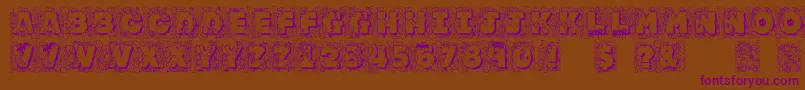 Jfjunroc Font – Purple Fonts on Brown Background