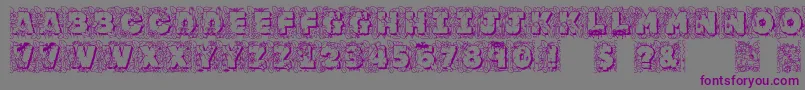 Jfjunroc Font – Purple Fonts on Gray Background