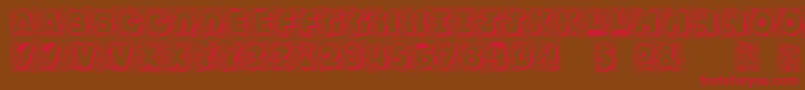Jfjunroc Font – Red Fonts on Brown Background