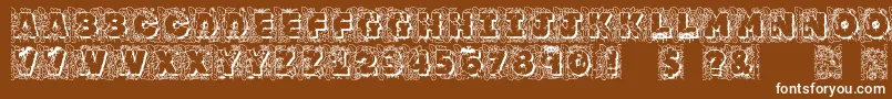 Jfjunroc Font – White Fonts on Brown Background