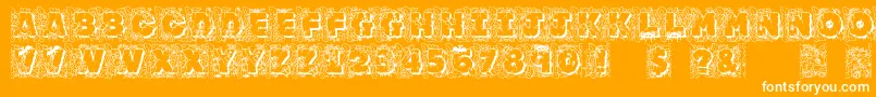 Jfjunroc Font – White Fonts on Orange Background