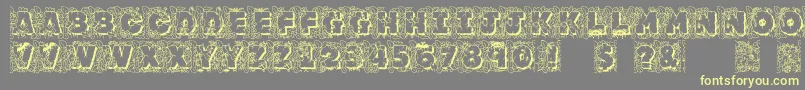 Jfjunroc Font – Yellow Fonts on Gray Background