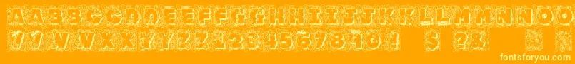 Jfjunroc Font – Yellow Fonts on Orange Background