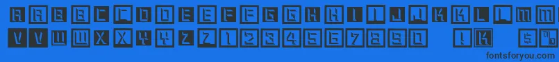 Digitalishistory Font – Black Fonts on Blue Background