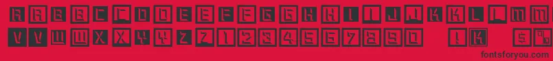 Digitalishistory Font – Black Fonts on Red Background