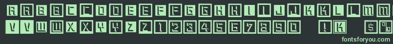 フォントDigitalishistory – 黒い背景に緑の文字