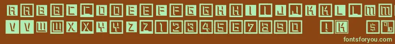 Digitalishistory Font – Green Fonts on Brown Background