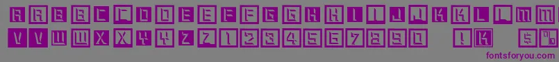 Digitalishistory-fontti – violetit fontit harmaalla taustalla