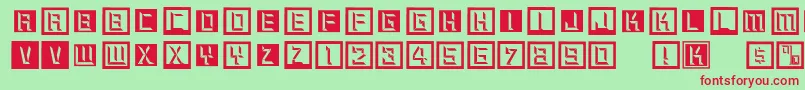 Digitalishistory Font – Red Fonts on Green Background