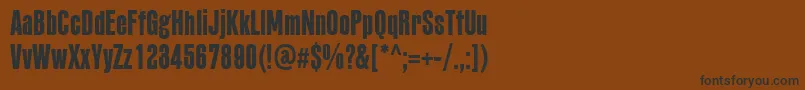 Шрифт PffusionsansproMedium – чёрные шрифты на коричневом фоне
