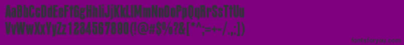 フォントPffusionsansproMedium – 紫の背景に黒い文字