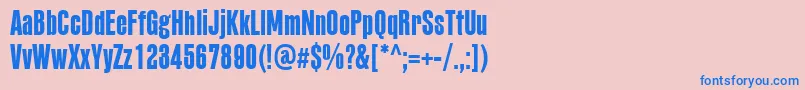 PffusionsansproMedium Font – Blue Fonts on Pink Background