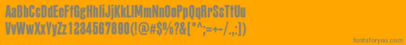 フォントPffusionsansproMedium – オレンジの背景に灰色の文字