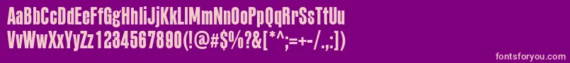 PffusionsansproMedium Font – Pink Fonts on Purple Background