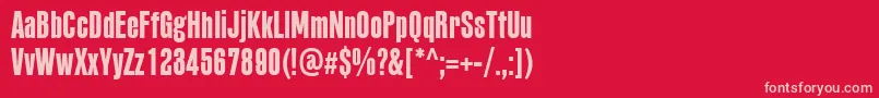 PffusionsansproMedium Font – Pink Fonts on Red Background