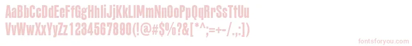 フォントPffusionsansproMedium – 白い背景にピンクのフォント