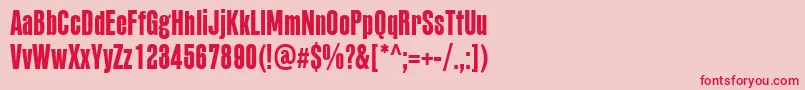 PffusionsansproMedium Font – Red Fonts on Pink Background