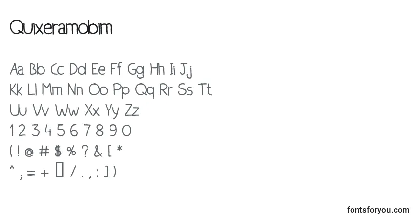 Quixeramobim-fontti – aakkoset, numerot, erikoismerkit